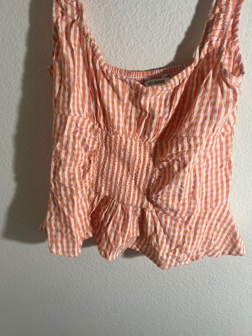 Anthropologie Celandine Lakeside Smocked Tank Sz XL summer cotton nautical - Picture 5 of 7